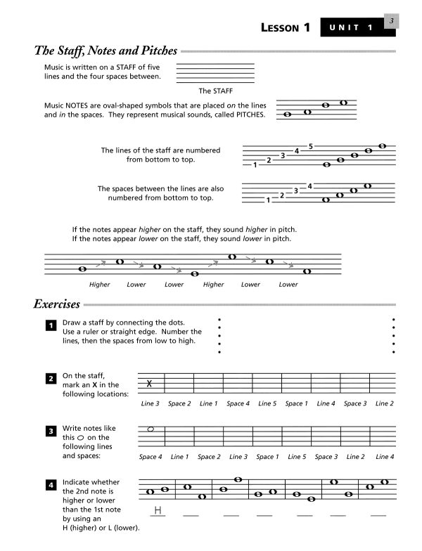 Alfred's Essentials of Music Theory Complete Sample Interior Page