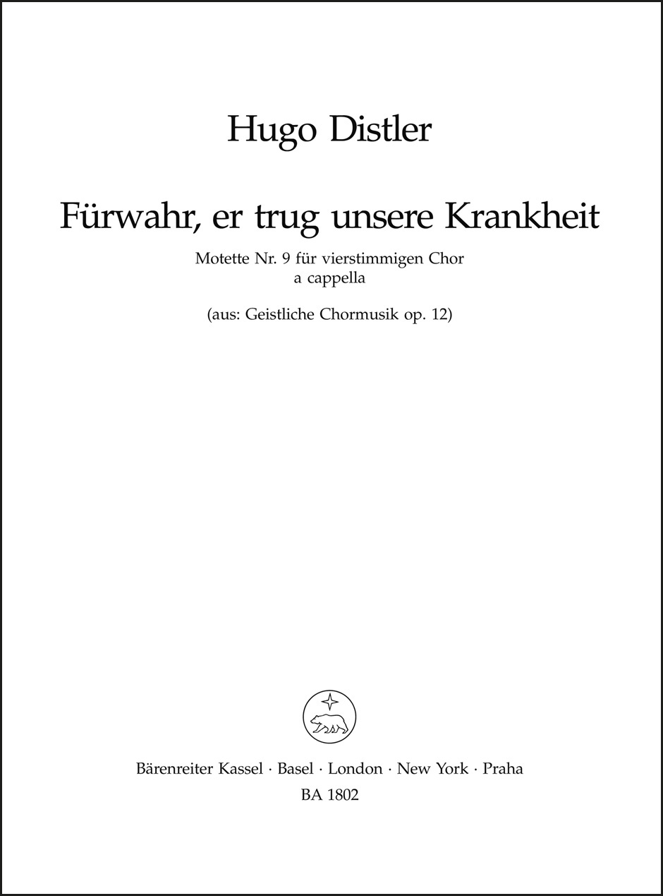 Führwahr er trug unsere Krankheit