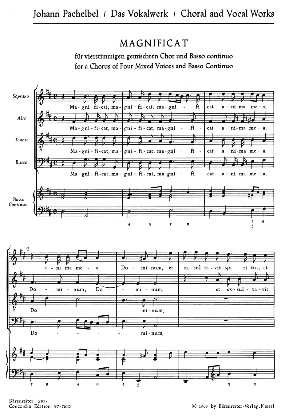Magnificat for a Chorus of four mixed voices and Basso continuo - Image 2