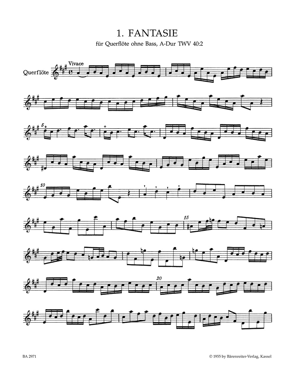 Twelve Fantasias for Flute without Bass TWV 40:2-13 - Image 2