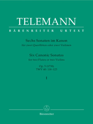 Six Canonic Sonatas for Two Violins (or Two Flutes) op. 5 TWV 40: 118-123 (1738)
