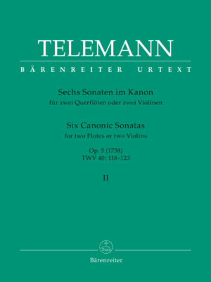 Six Canonic Sonatas for Two Violins (or Two Flutes) op. 5 TWV 40:118-123 (1738)