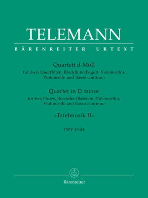 Quartett für zwei Querflöten, Blockflöte (Fagott, Violoncello), Violoncello und Basso continuo d-Moll TWV 43:d1