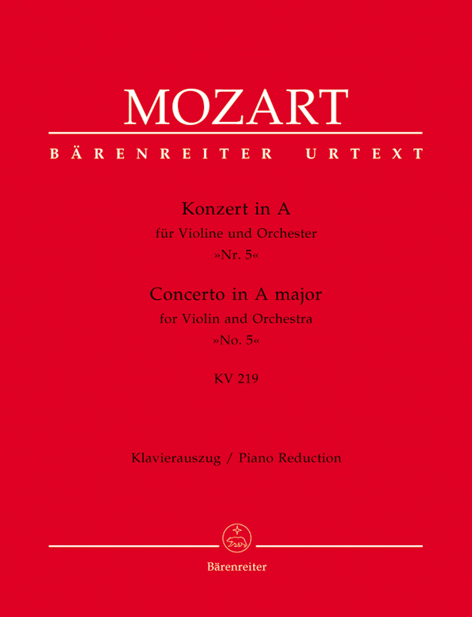 Concerto for Violin and Orchestra no. 5 in A major K. 219