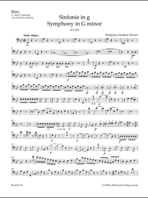 Symphony no. 40 in G minor K. 550