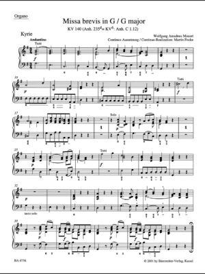Missa brevis in G major K. 140 (235d)