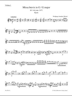 Missa brevis in G major K. 140 (235d)