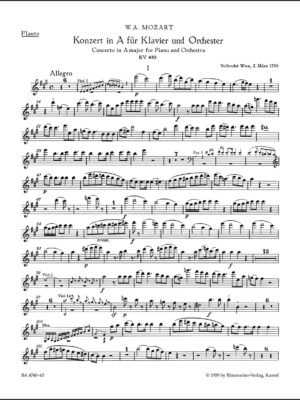 Concerto for Piano and Orchestra no. 23 in A major K. 488