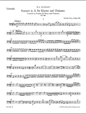 Concerto for Piano and Orchestra no. 23 in A major K. 488