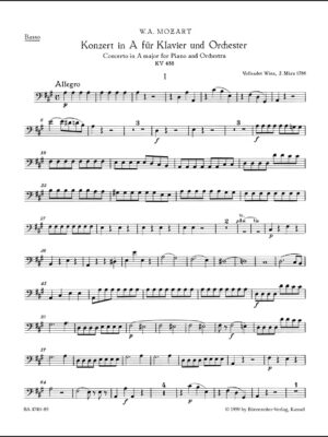 Concerto for Piano and Orchestra no. 23 in A major K. 488