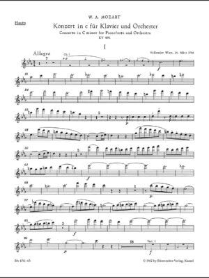 Concerto for Piano and Orchestra no. 24 in C minor K. 491