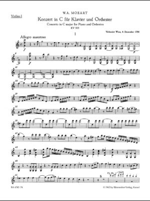 Concerto for Piano and Orchestra no. 25 in C major K. 503