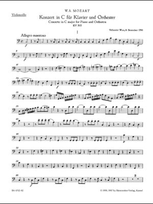 Concerto for Piano and Orchestra no. 25 in C major K. 503