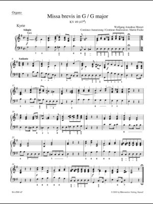 Missa brevis in G major K. 49 (47d)