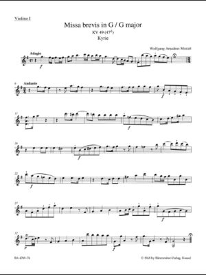 Missa brevis in G major K. 49 (47d)