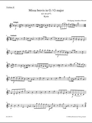Missa brevis in G major K. 49 (47d)