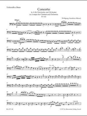 Concerto for Clarinet and Orchestra in A major K. 622