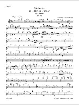 Symphony no. 35 in D major K. 385 "Haffner Symphony"