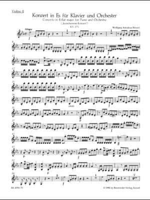 Concerto for Piano and Orchestra no. 9 in E-flat major K. 271 "Jeunehomme"