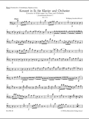 Concerto for Piano and Orchestra no. 9 in E-flat major K. 271 "Jeunehomme"