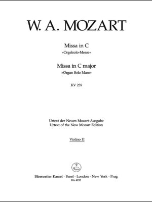 Missa in C major K. 259 "Organ Solo Mass"