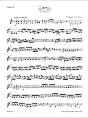 Concerto for Flute and Orchestra in G major K. 313 (285c)