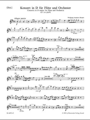 Concerto for Flute and Orchestra in D major K. 314 (285d)