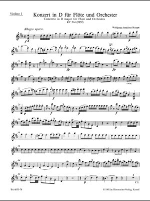 Concerto for Flute and Orchestra in D major K. 314 (285d)