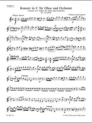 Concerto for Oboe and Orchestra in C major K. 314 (285d)