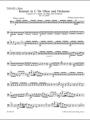 Concerto for Oboe and Orchestra in C major K. 314 (285d)