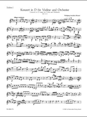 Concerto for Violin and Orchestra no. 2 in D major K. 211