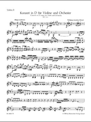 Concerto for Violin and Orchestra no. 2 in D major K. 211
