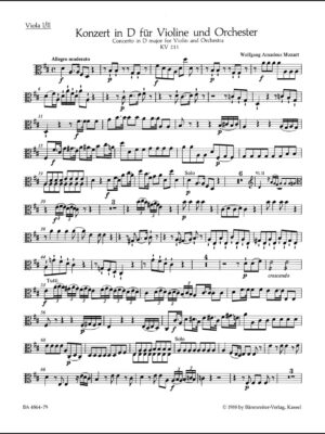 Concerto for Violin and Orchestra no. 2 in D major K. 211