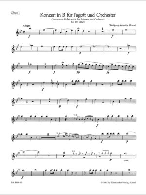 Concerto for Bassoon and Orchestra in B-flat major K. 191(186e)