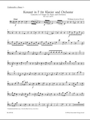 Concerto for Piano and Orchestra no. 11 in A major K. 413(387a)