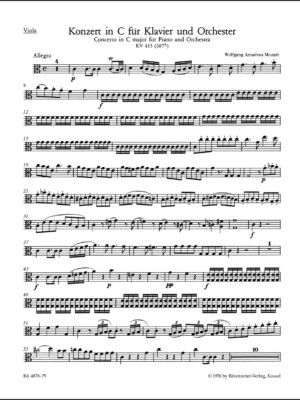 Concerto for Piano and Orchestra no. 13 in C major K. 415 (387b)
