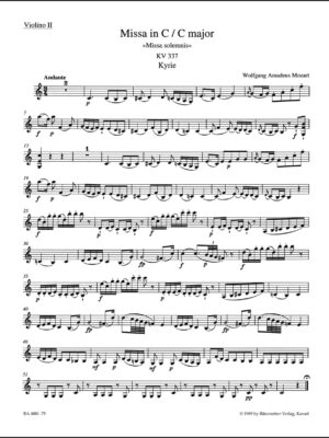 Missa in C major K. 337 "Missa solemnis"