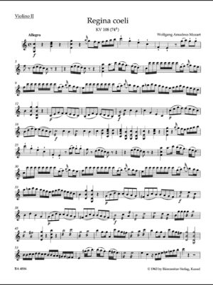 Regina coeli in C major K. 108 (74d)
