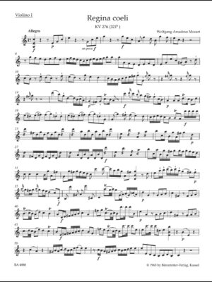 Regina coeli in C major K. 276 (321b)