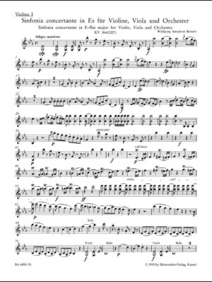 Sinfonia concertante for Violin, Viola and Orchestra in E-flat major K. 364 (320d)