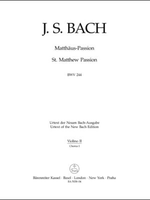St. Matthew Passion BWV 244
