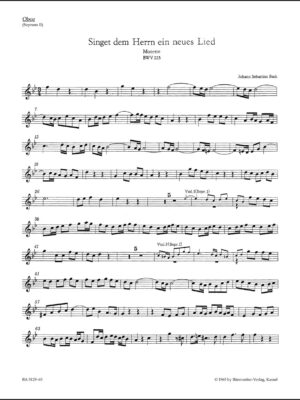 Singet dem Herrn ein neues Lied BWV 225