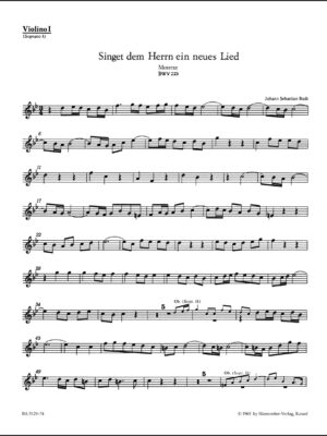 Singet dem Herrn ein neues Lied BWV 225