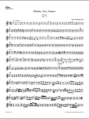 Komm, Jesu, komm BWV 229