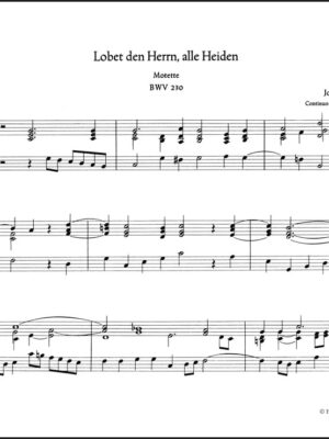 Lobet den Herrn, alle Heiden BWV 230