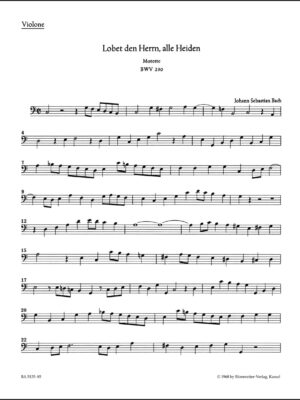 Lobet den Herrn, alle Heiden BWV 230