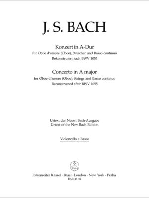 Concerto for Oboe d'amore (Oboe), Strings and Basso continuo in A major