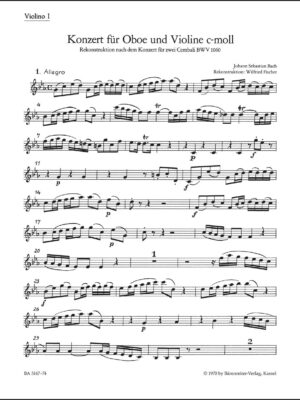 Concerto for Oboe, Violin, Strings and Basso Continuo in C minor