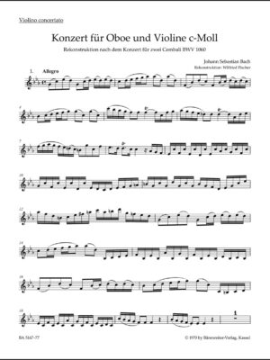 Concerto for Oboe, Violin, Strings and Basso Continuo in C minor