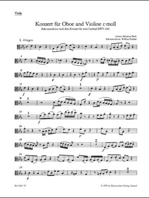 Concerto for Oboe, Violin, Strings and Basso Continuo in C minor